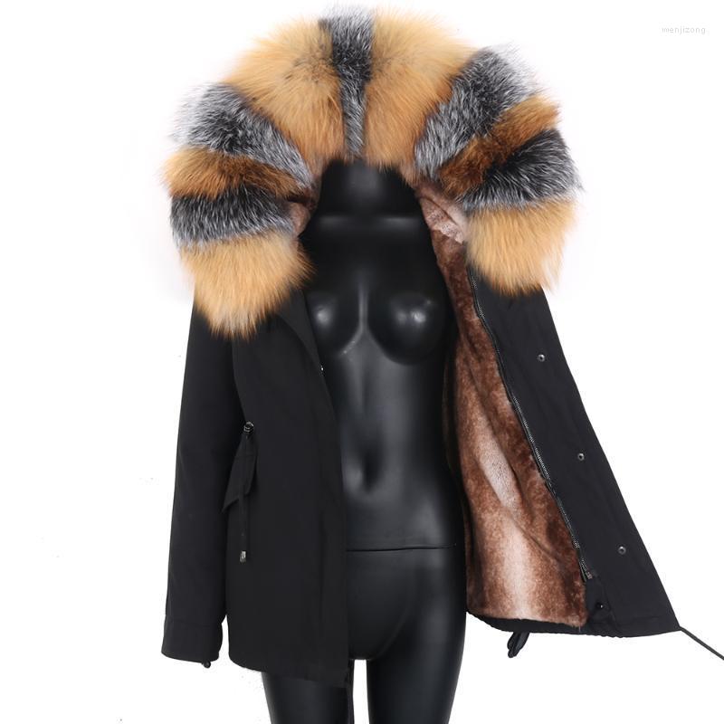 

Women's Fur & Faux 2022 Real Coat Short Parka Winter Jacket Women Fashion Waterproof Natural Collar Hood Thick Warm, Color 10
