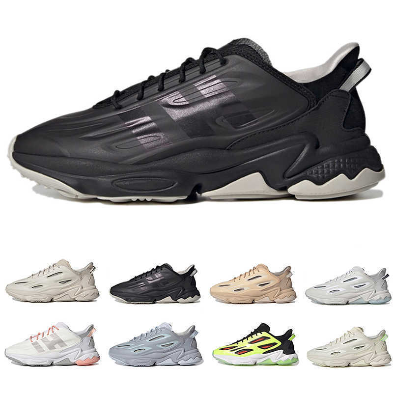 

Unisex Khaki Leather ozweego celox mens womens casual shoes triple Cloud black White sand pink red men women trainers Sport Sneaker girl, Shoe box