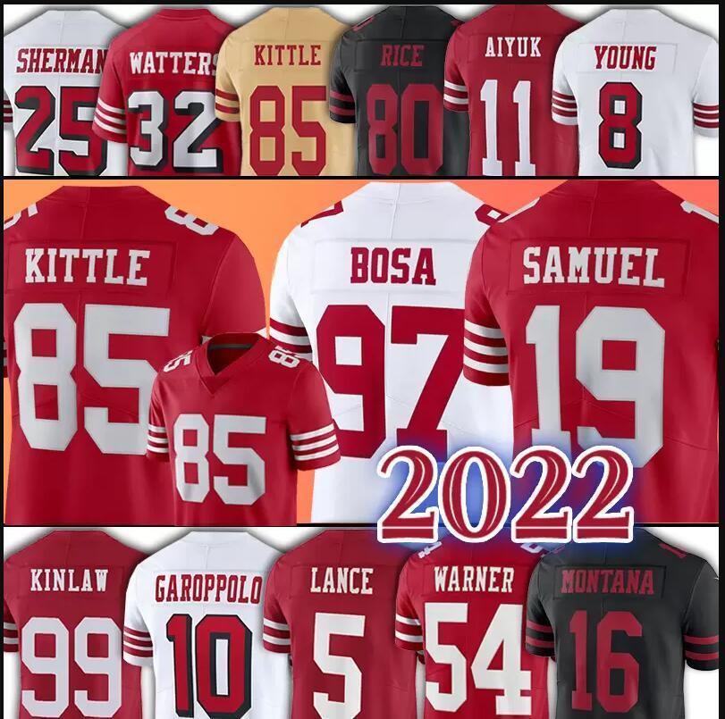 

Custom George Kittle Jersey San Francisco''49ers''green Trey Lance Deebo Samuel Nick Bosa Fred Warner Jerry Rice Brandon Aiyuk Football Jerseys Mens Kids 4XL, Color
