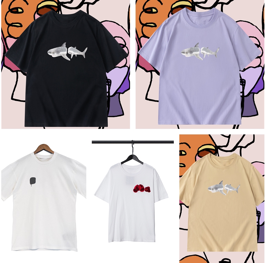 

Designer mens T-shirt Palms letter print casual tops tees Angels womens angel t shirt PA shark graffiti Clothing spray letter short sleeve summer tide tee