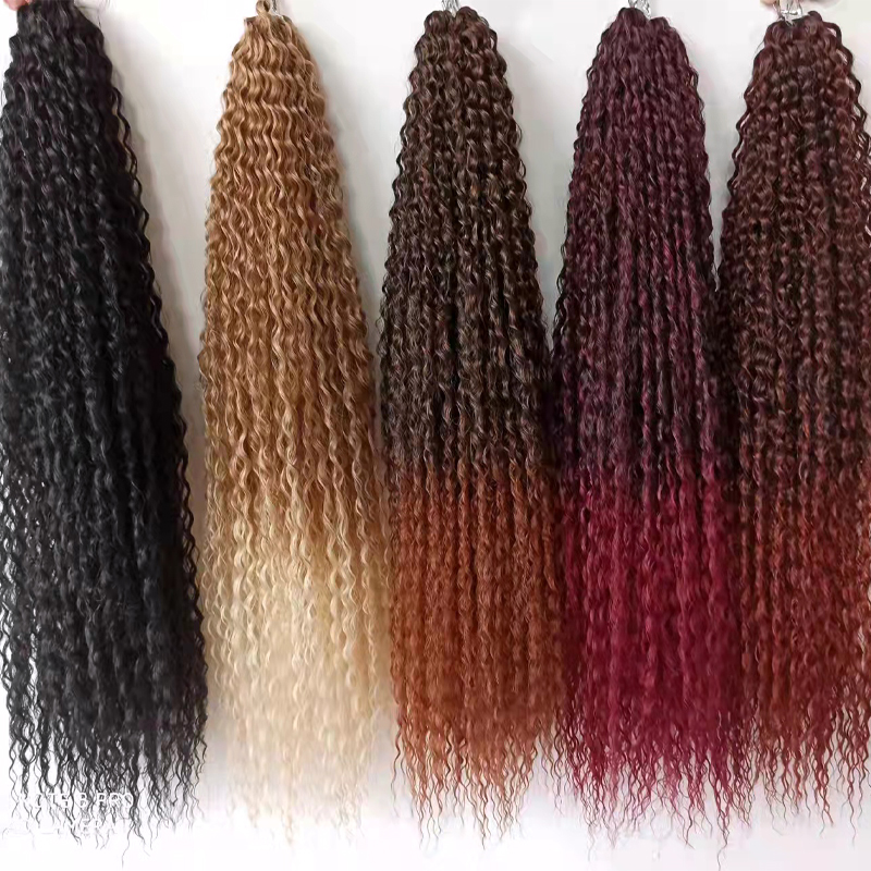 

Deep Wave Twist Crochet Hair Natural Synthetic Afro Ombre Braiding Hair Extensions
