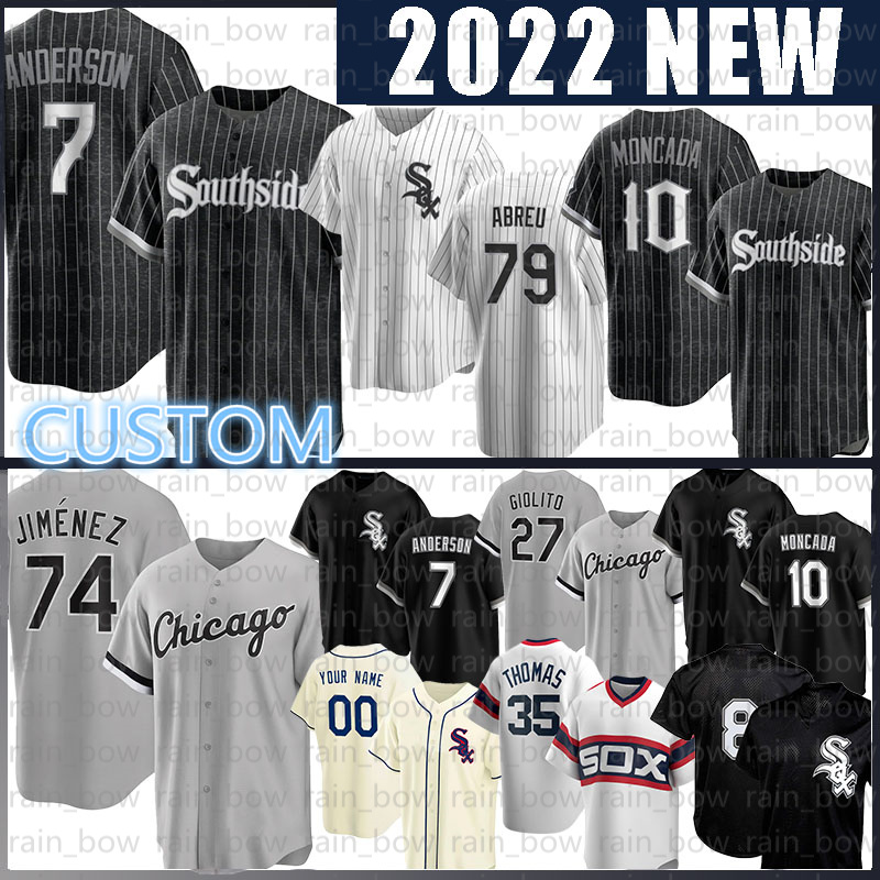 

Chicago Baseball Jersey White Sox 7 Tim Anderson 74 Eloy Jimenez Jose Abreu Luis Robert Yoan Moncada Bo Jackson Lucas Giolito Yermin Mercede Michael Keuchel García, Retro(size:m-3xl)baiwa