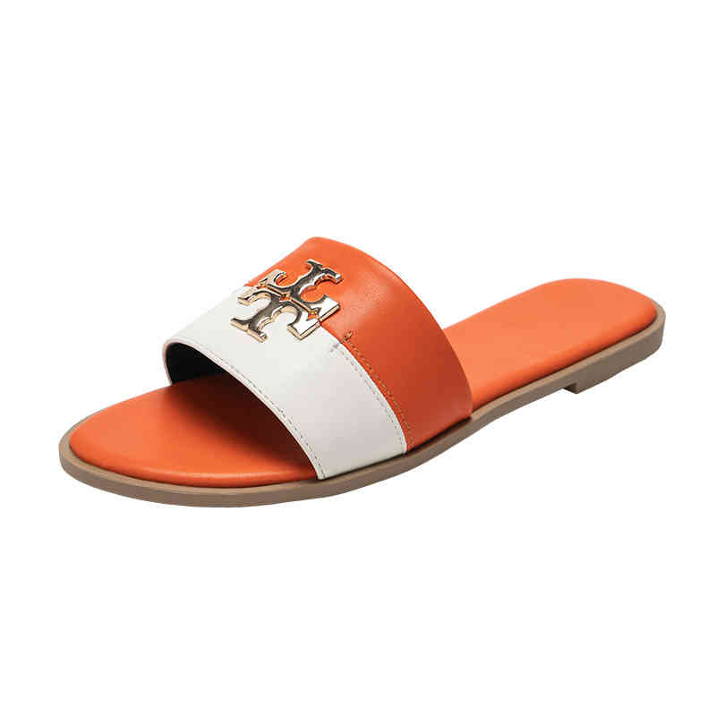 

ladies slipper casual flat bottom sandals, Black