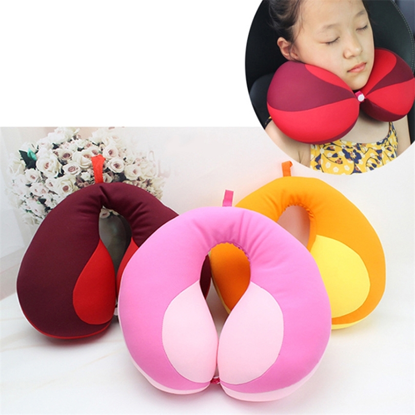 

Pillow Kids bron Travel Neck Pillow UShape For Car Headrest Air Cushion Child Car Seat Head Support Infant Baby 220816, Red