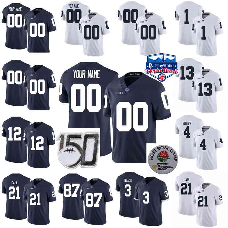 

Custom Penn State Nittany Lions Football Jerseys Kids Youth Devyn Ford Jersey Micah Parsons Mac Hippenhammer Jack Ham Franco Harris Stitched, Youth blue name