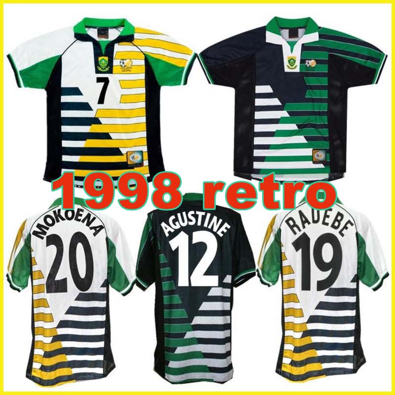 

1998 south Africa retro soccer jersey 98 McCarthy Bartlett Mokoena Fortune RADEBE classic vintage football shirt, 1998 away