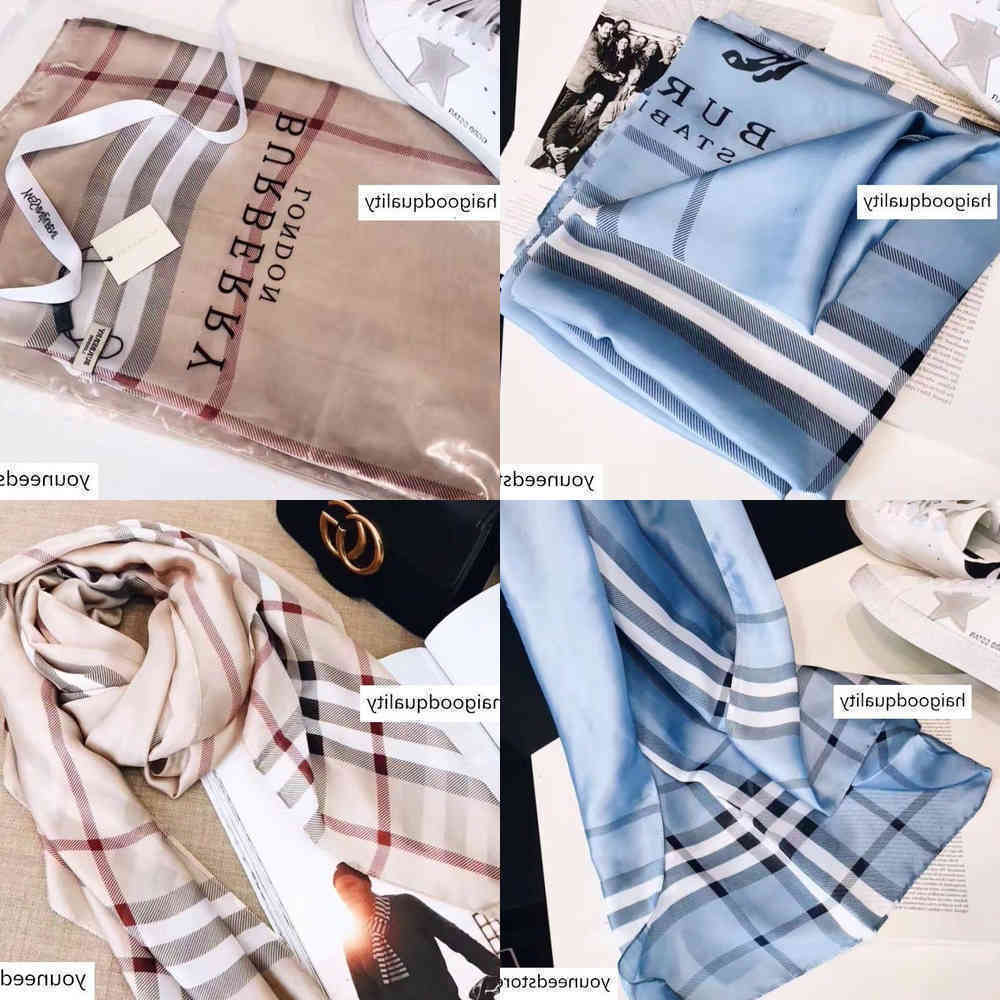 

Silk Scarf Lattice Designer Hemming Long Scarves Horse Brand Wrap Scarfs Women with Tag 180x90cm Shawls Collar