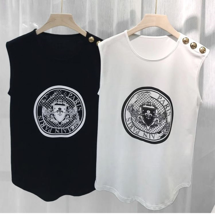 T-shirt t-shirt top t-shirt Vêtements de créateurs gilet femme t-shirts de haute qualité sans manches pour les vêtements féminins