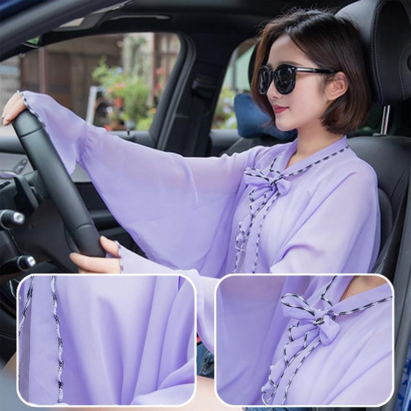 

Racing Jackets Summer Ladies Cycling Driving Sunscreen Sunshade Breathable UV Protection Shawl Monochrome Chiffon Beach WomenRacing, Nb