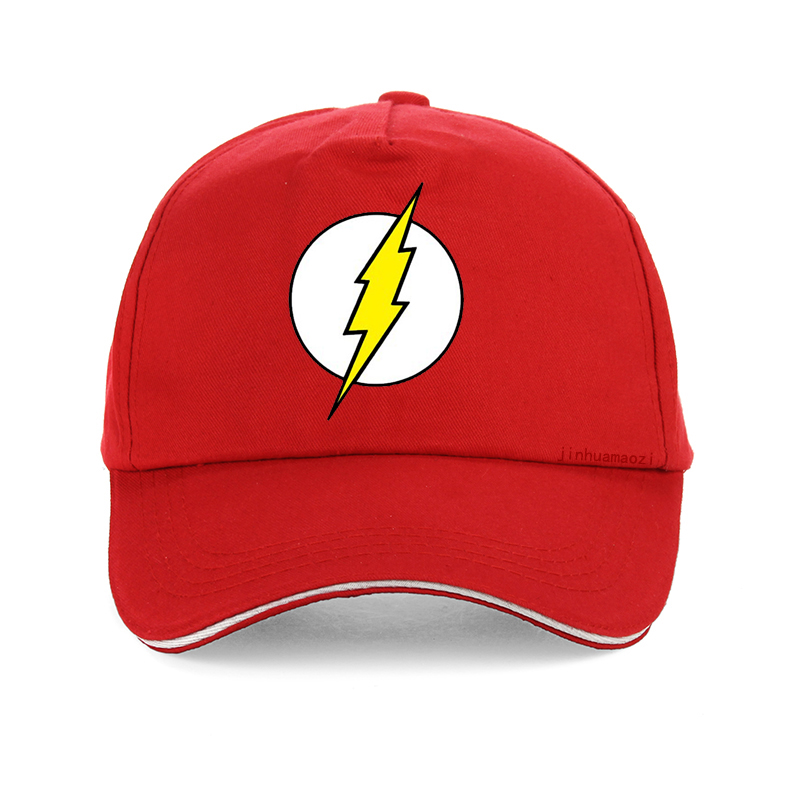 

The BIG BANG Theory dad hat The lightning Print The Flash Men baseball cap Casual Summer Men women trucker cap bone, Red