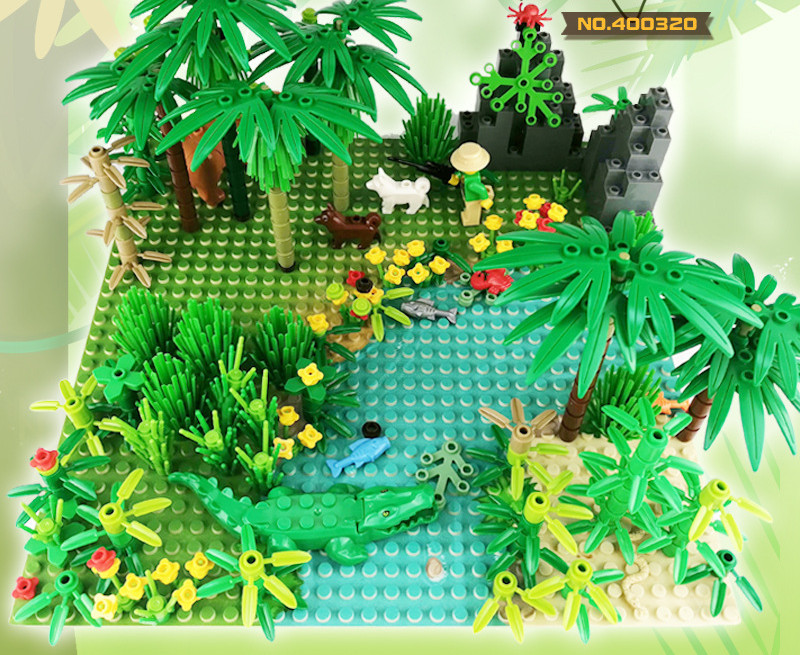 

Hot Selling Smalls Particle Building Block Toys Children's Puzzle Assembling Bricks Garden Fllowers Plants Large Small Trees And Small Wholesale