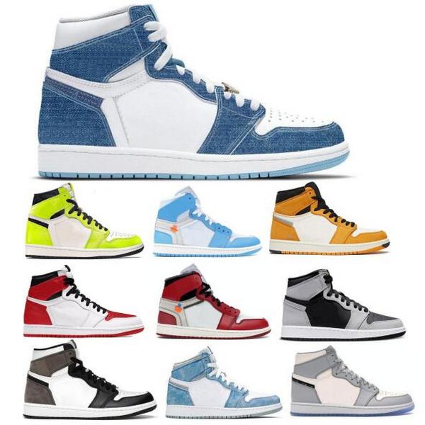

High Og Top Mens Basketball Shoes 1 1s Visionaire Heritage Denim University Blue Patent Bred Shadow 2022 Women Chaussures Trainers Sneakers, Army green