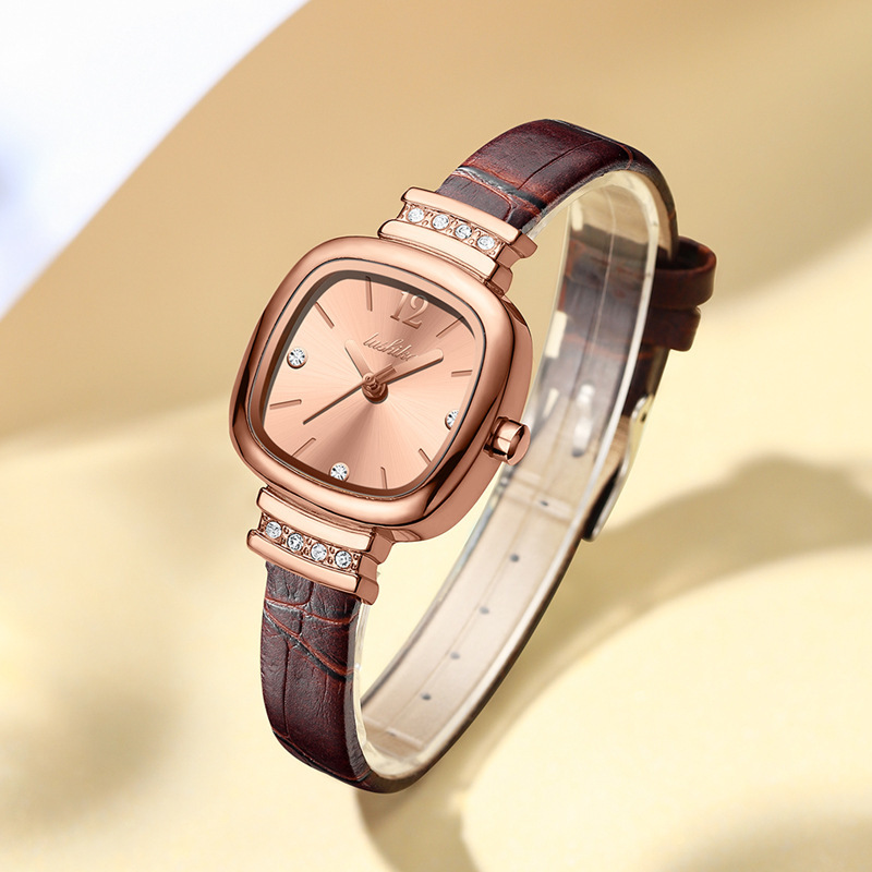 

Retro Simple Watch Small Cube Sugar Belt Watch Ladies Quartz Watch, Other