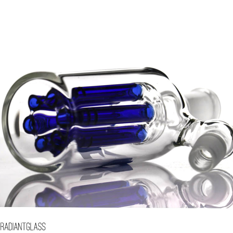 

6 Arm tree perc ash catcher for hookahs 45 degree high quality 14mm blue