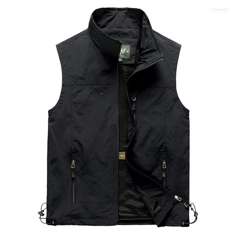 

Men's Vests Casual Vest Thin Sleeveless Jacket Spring Summer Autumn Travels Hiking Work Waistcoat Multi-Pockets Pographer 6XL Kare22, Red