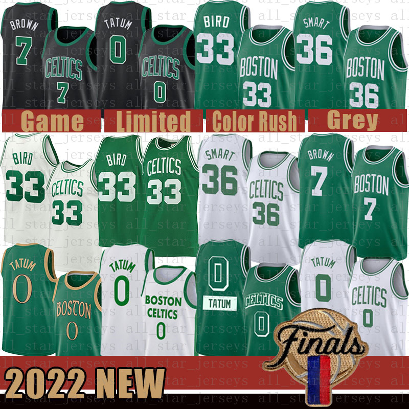 

7 36 Jayson Tatum Larry Bird Basketball Jersey Bostons Celtices 0 33 Jaylen Brown Marcus Smart Ivory