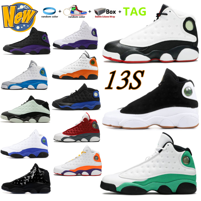 

2022 Newest Fashiong Designer basketball shoes 13s Men Bred Gym Red Flint Grey Starfish Black Island Green Sneakers Trainers, Box
