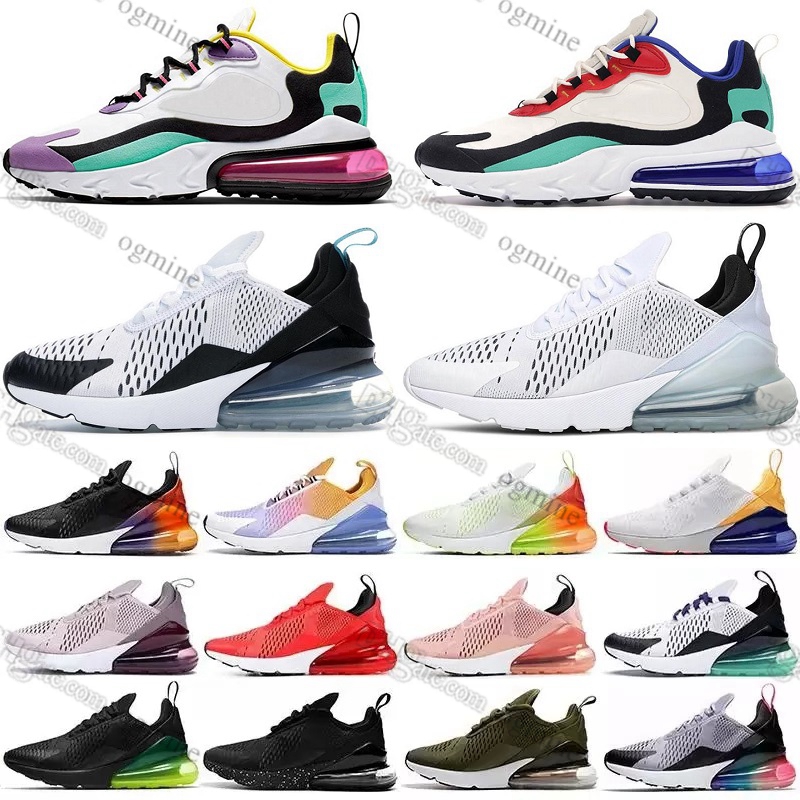 

men woman running shoes 27c 270s Triple White Black Oreo Barely Rose Dusty Cactus Photo Blue University Gold Neon Green mens trainers womens 270 sports sneakers 36-45, Hello