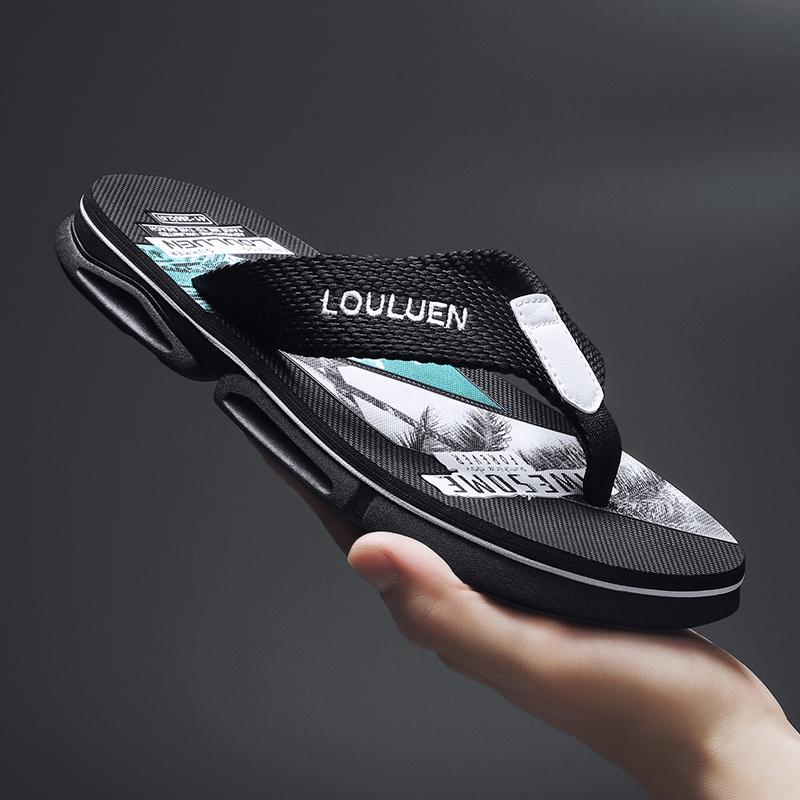 

Slippers Men Rubber Flip Flops Beach Outdoor Flop Summer Shoes Fashion Thick Bottom Home Soft Indoor House Chanclas HombreSlippers, Blue