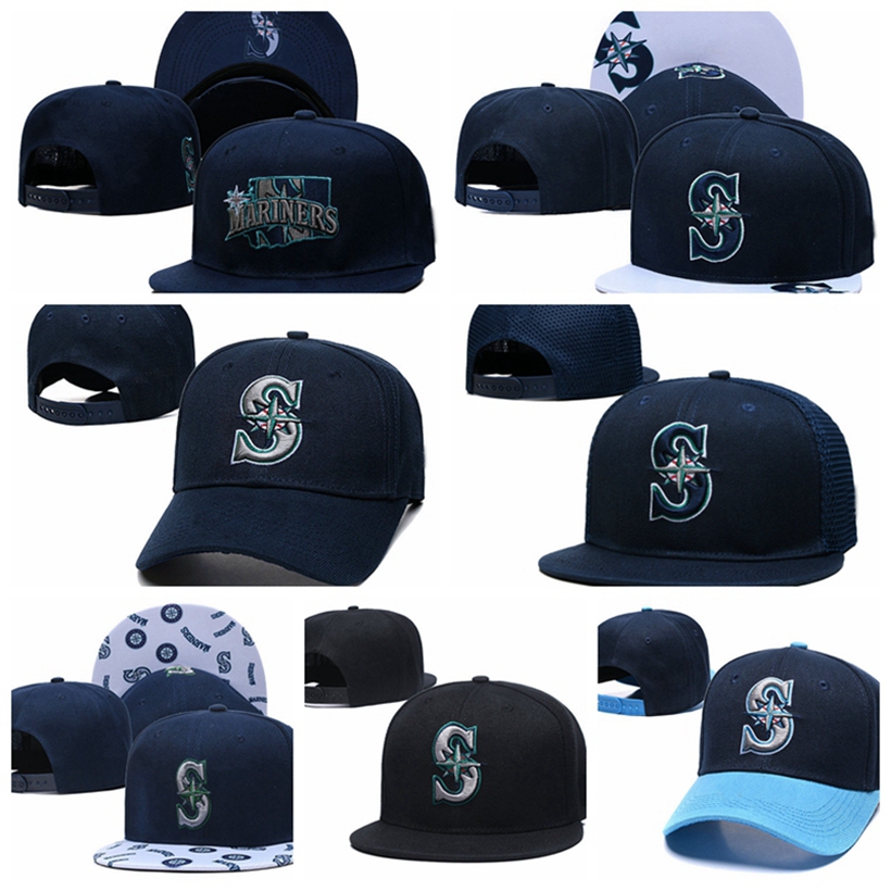 

Newest 7 styles Casual Unisex Mariners S letter Baseball Caps Adjustable hiphop gorras bones men women Summer Outdoor Sports Snapback Hats