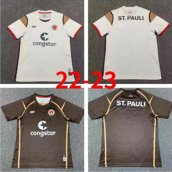 

St Pauli soccer Jersey 22 23 HOME AWAY THIRD Gray red white 2022 2023 BECKER IRVINE KYEREH HARTEL Football shirt camiseta de fUtbol