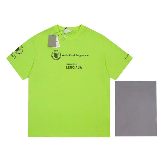 2022ss début du printemps nouveau T-shirt imprimé en coton de haute qualité pull à col rond coutures manches courtes Taille m-xxxl Couleur noir e