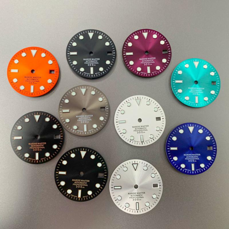 

Repair Tools & Kits 29mm Watch Accessories Sun Pattern Dial Green Luminous SKX007 Modified Suitable For NH35 Movement FJ57