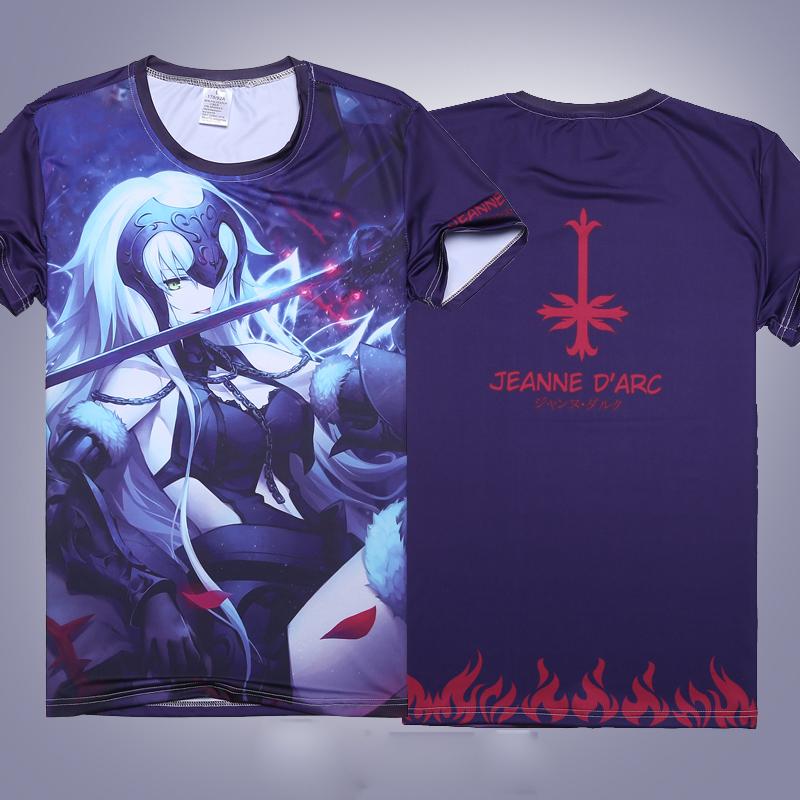 

Men's T-Shirts Japanese Anime Cosplay Clothing T-shirt Short Sleeve Tees Top Full Graphic Fate/stay Night FGO Saber Joan Of Arc Game Man Wom, 10