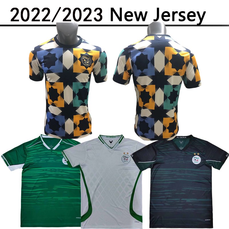 

2022 Algeria MAHREZ training wear Soccer Jerseys FEGHOULI BOUNEDJAH ATAL 22 23 Fans version Algerie Football Shirt SLIMANI BENSEBAINI Mens Jersey maillot de foot