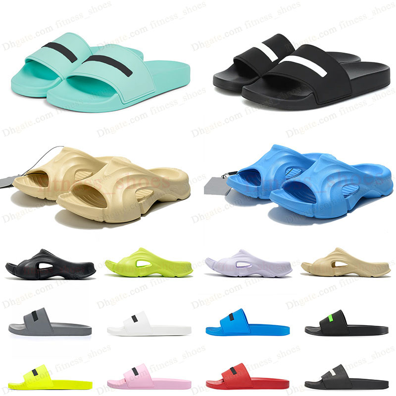 

designer slippers summer mens womens pool slides Black Green White Cool Grey Beige Blue soft Pink Yellow men Rubber sandals Paris shoes size 36-45 dad slider, B06
