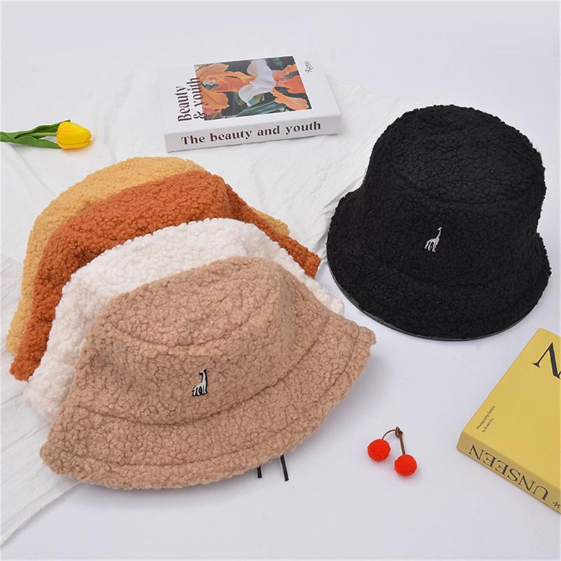 

Berets Hats For Women Autumn Winter Bucket Lamb Plush Soft Warm Fisherman Hat Panama Casual Caps Lady Flat Korean Style 2022Berets, Kk