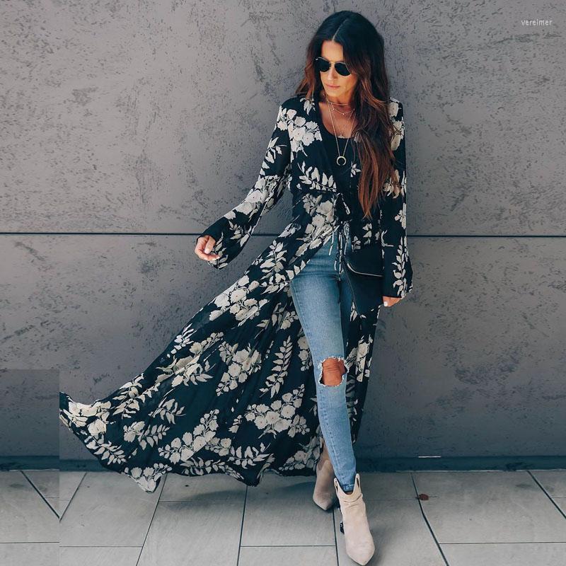 

Women' Blouses & Shirts Bust Drawstring Floral Print Coat Chiffon Wide Half Sleeve Summer Kimono Tulle Fit Beach Covers Light Cappa Women H, Navy blue