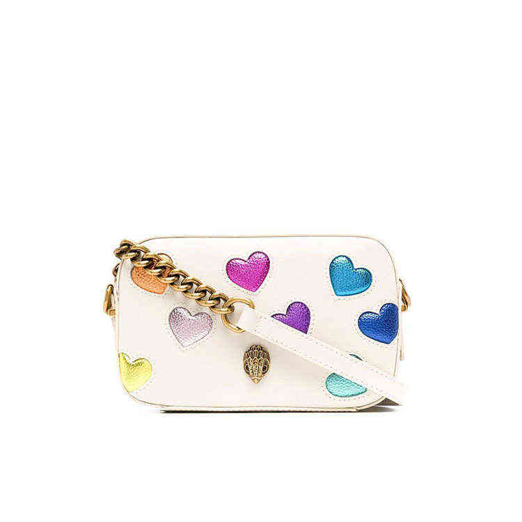 

Kurt Geiger Metal Heart Leather Camera Bag Spring / Summer Personalized Versatile Shoulder Bag 220618, Multi-22.5*7*16cm