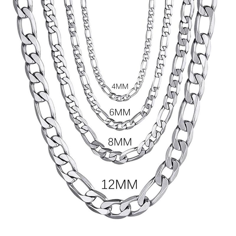 

Chains Men's 925 Sterling Silver 4MM/6MM/8MM/12MM Curb Cuban Chain Necklace 16-30 Inch For Man Women Fashion Jewelry High End NecklaceCh