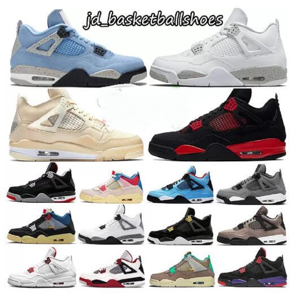 

Jumpman Bred 4s Men Basketball Shoes Sneakers 4 Black Cat Fire Red thunder Motosports White Oreo 11s Cool Grey University Blue mens trainers, # 18