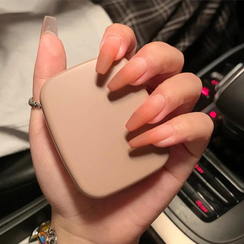 

False Nails 24pcs With Glue Gradient Orange Matte Fake Press On Frosted Extended Ballet Sweet Style For GirlsFalse, Jelly glue model