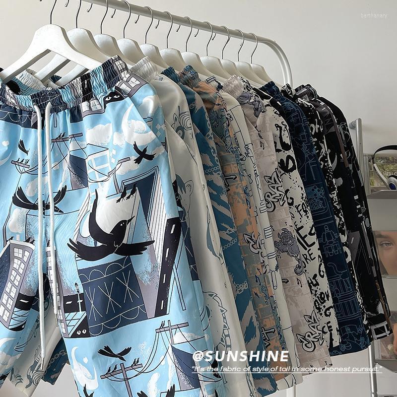 

Men's Shorts Summer Men Board Vintage Beach Casual Print Big Size Hawaiian Oversize Loose Fashion Youth Male 2022Men's Bert22, Color 5