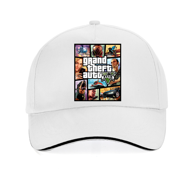

fashion Brand game gta 5 cap men 100% cotton Baseball Caps cosplay Men women Hip Hop Snapback hat adjustable bone, Red