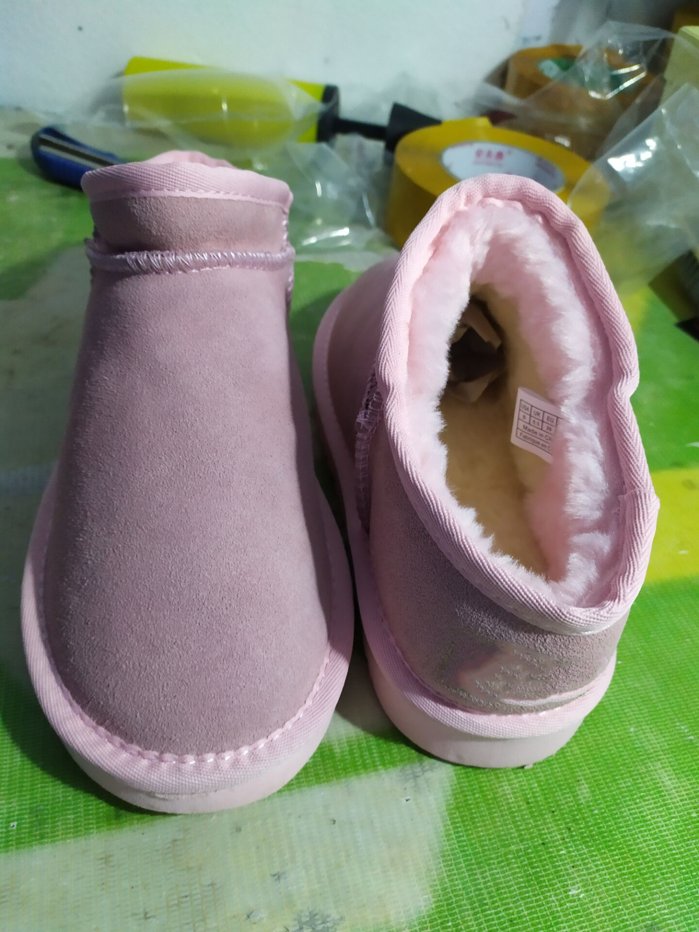 

Winter Women loafers Boots Kids Ankle Boot Shoes Women's Children Cotton Shoe, Pink