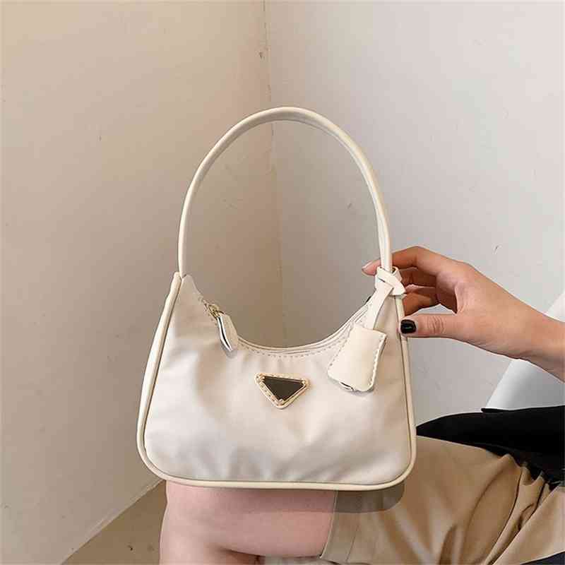 

Purse new triangle hobo armpit bag three in one waterproof nylon cloth vintge stick bag handbag OutletN4YR, Black