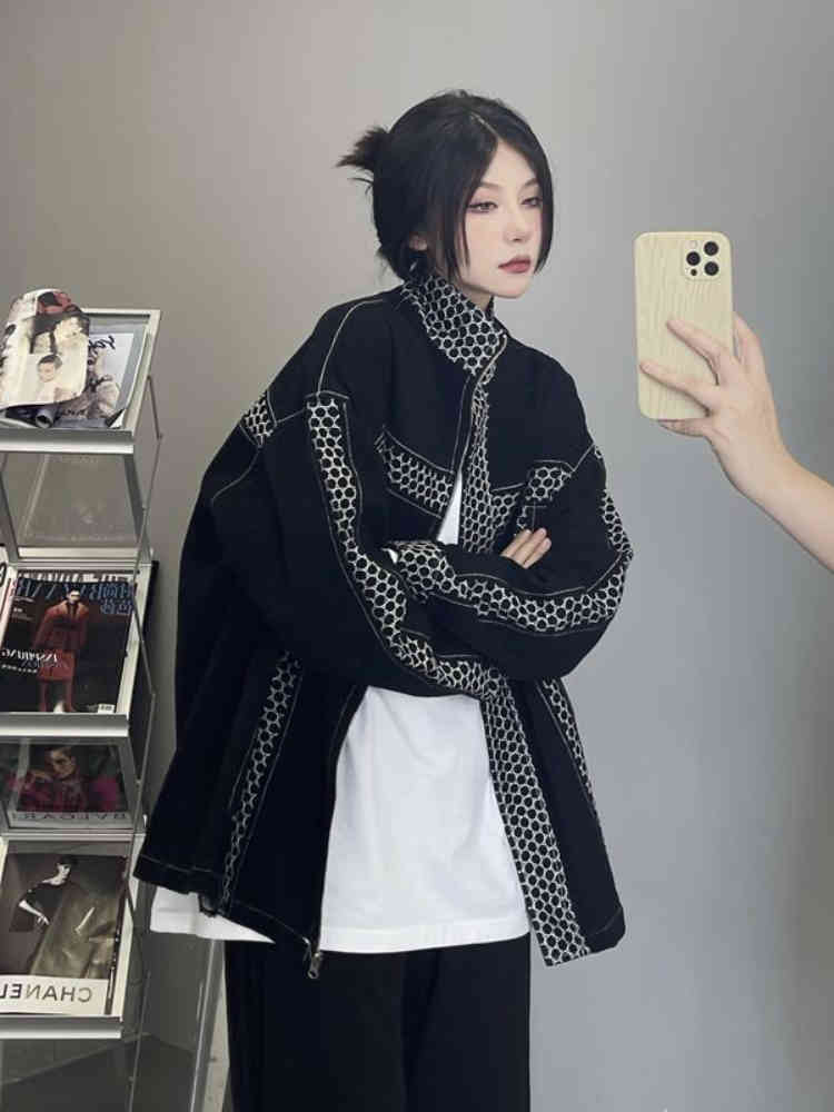 

2022 New Couple Jacket Black Men Spring Autumn Mens Fashion Jackets Goth Clothing Streetwear Coat Hip Hop Female Outerwear