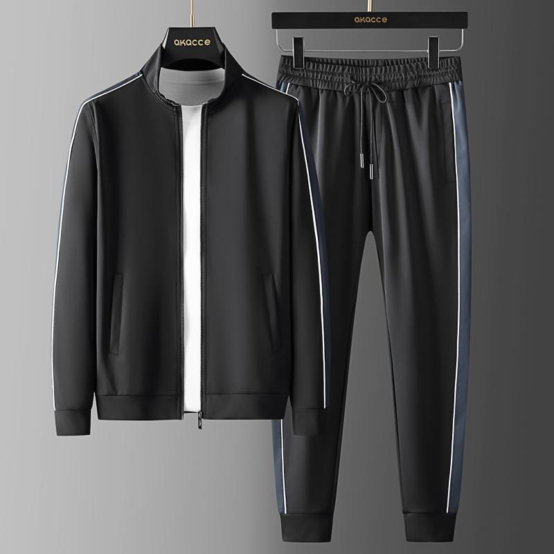 

Men's Tracksuits 2022 Spring High-end Long Sleeve Hoodie Men's Two-piece Comfortable Four-sided Elastic Fashion Sports SuitMen's, Black