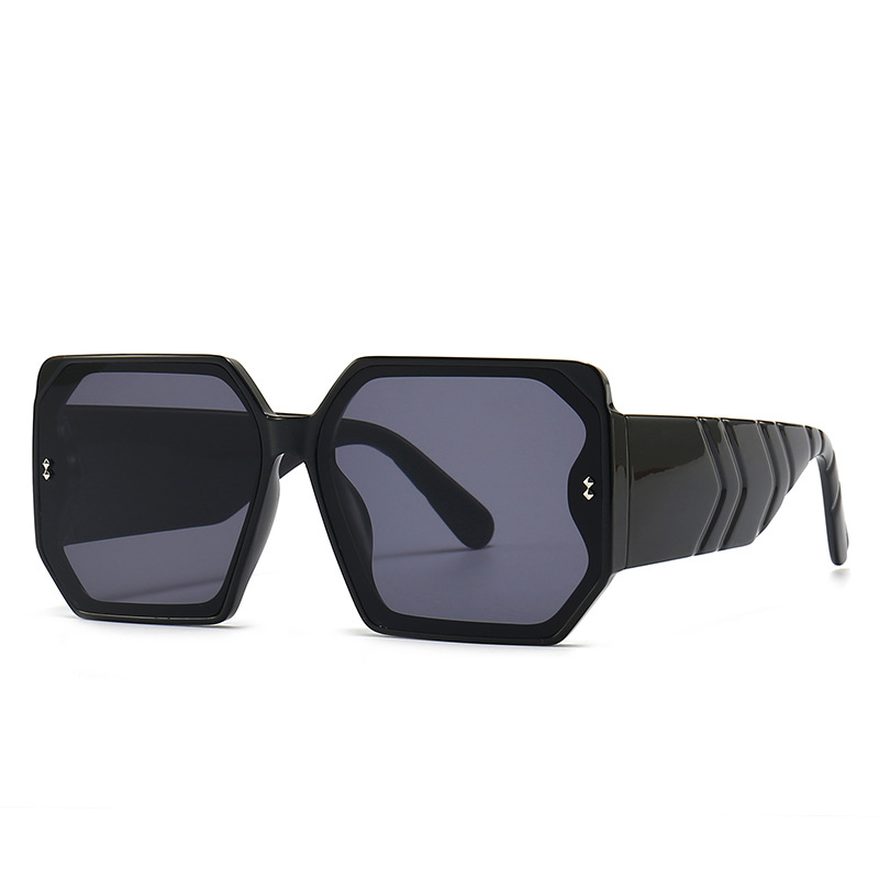 

Vintage classic square oversized big sunglasses for women female ladies girls male casual fashion luxury designer beach vocation driving sunglasses with box case