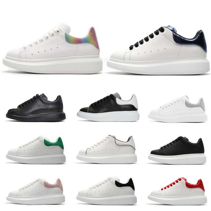 

2020 New Leather Shoes Luxury Women Men Genuine Leather Suede Platform Flat Casual Shoe Lace Up Reflective Triple Vintage Platform Sneakers, 28