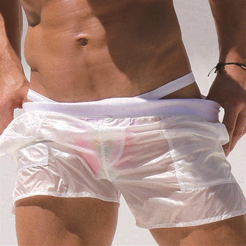 

Summer Sexy Swimwear men swimsuit swimming trunks Transparent sunga mens swim briefs Beach Shorts mayo sungas de praia homens2655
