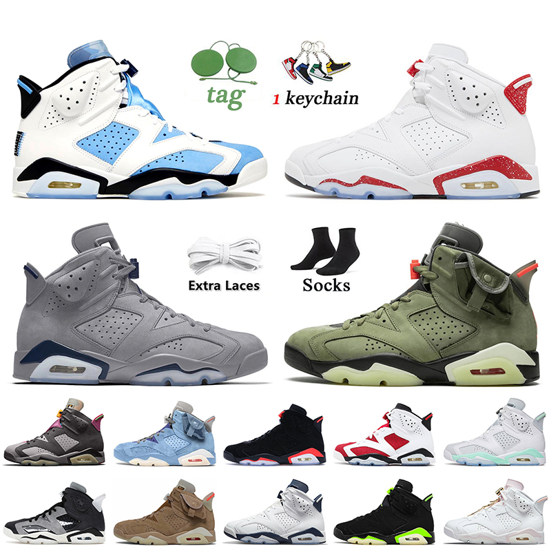 

Top Quality 2022 Jumpman 6 Red Oreo 6s Basketball Shoes UNC Georgetown Cactus Jack Midnight Navy Black Infrared Bordeaux Electric Green Mens Trainers Women Sneakers, C17 metallic silver 40-47