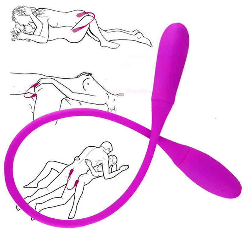 Rechargeable Dual Vibrator Massager 7 Speeds Double Head Jump Egg Bullet Dildo Anal Butt Plug Adult Sex Toy For Couple Men Women-image-796721285