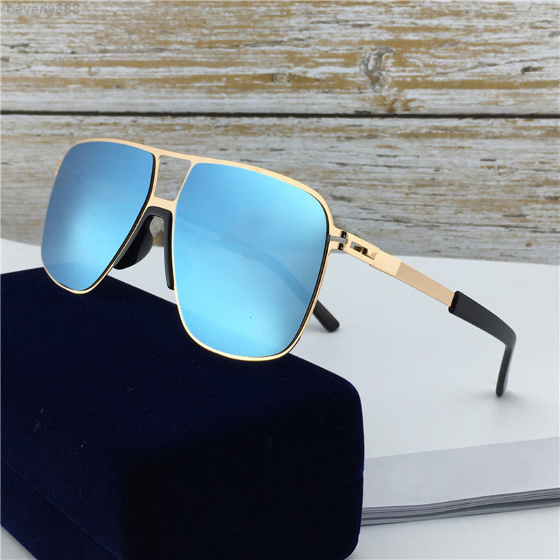 

Selling Vintage Fashion Digner MYKITA OAK Ultralight Square Metal Frame Top Quality Sun UV400 Protection Color film Lens With Box