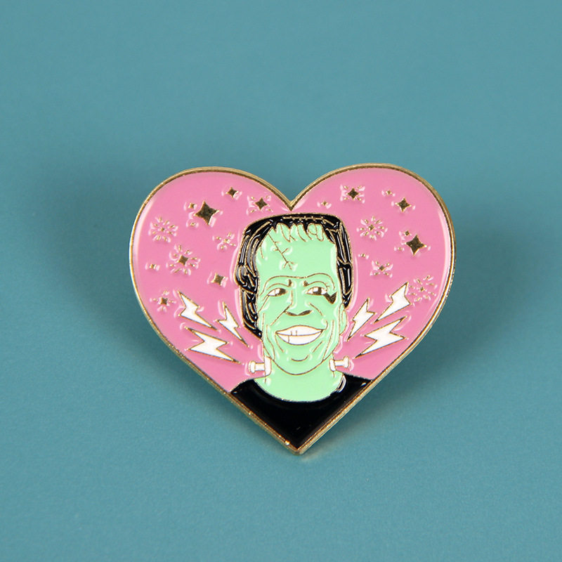 

Herman Munster Hard Enamel Pin Horror Frankenstein Lapel Pins Artist pin, As picture