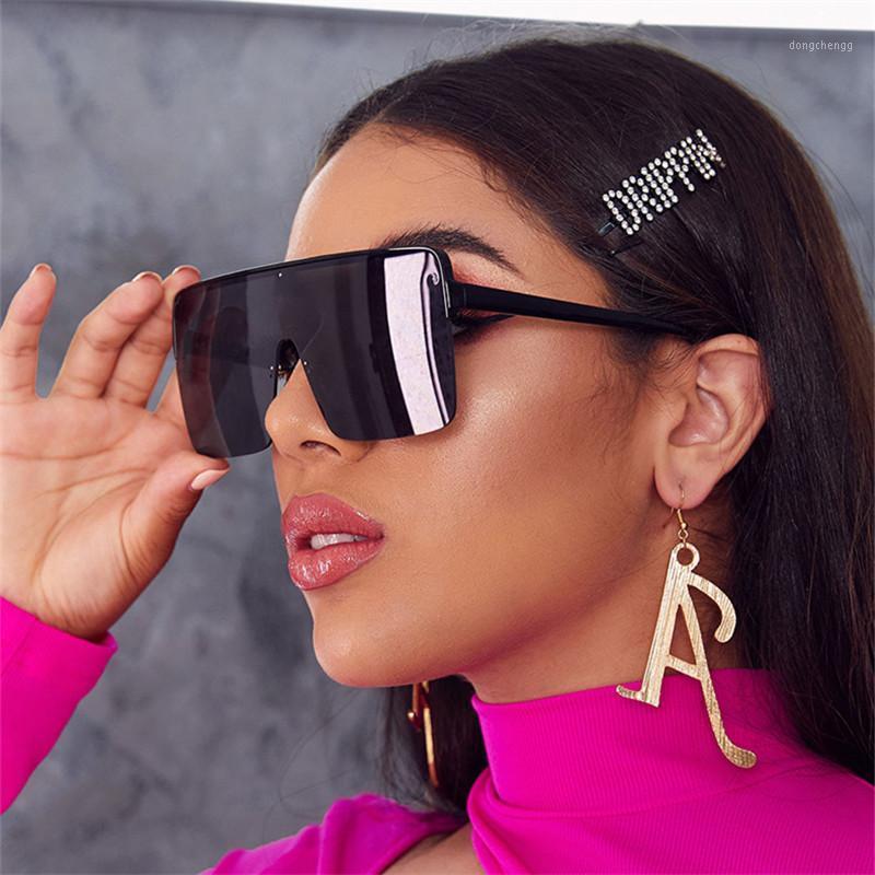

Sunglasses Oversized Frame Women Siamese Transparent Sun Glasses Anti-Reflective Mirror Men Plastic Uv400